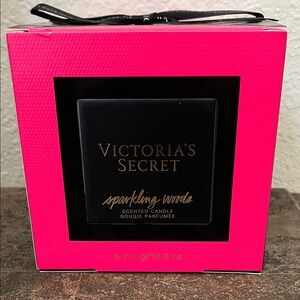 Victoria's Secret Pink and Black Scented Candle-sparkling woods